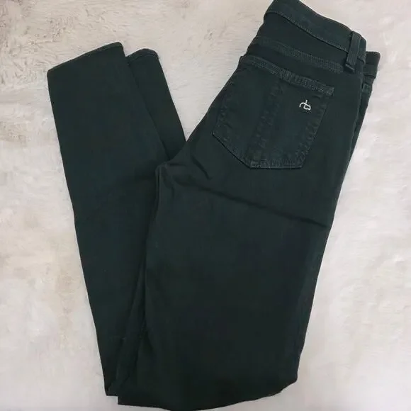 Rag & Bone Skinny Jean Forest Green Tencel Stretch Denim Style W15020337 - 25 - Picture 9 of 16